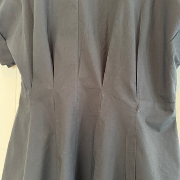 BANANA REOUBLIC Cotton Poplin Maxi Dress - Color Black - Size 8 - Picture 8 of 11